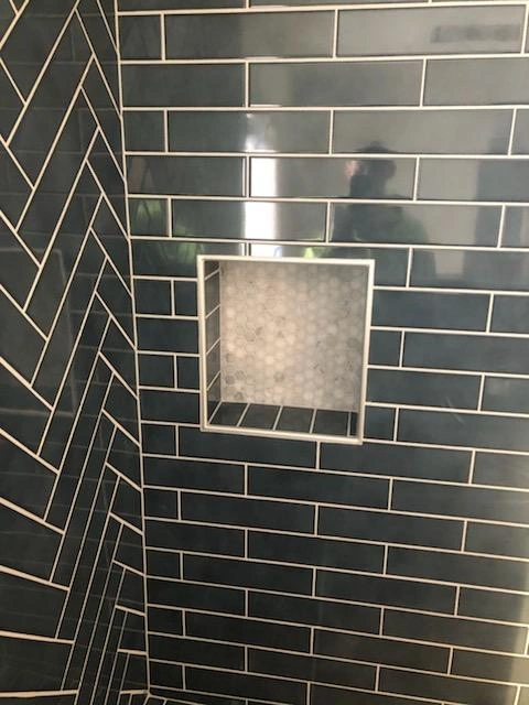 Custom Tile Shower with Shadow Box Custom Tile Shower with Shadow Box